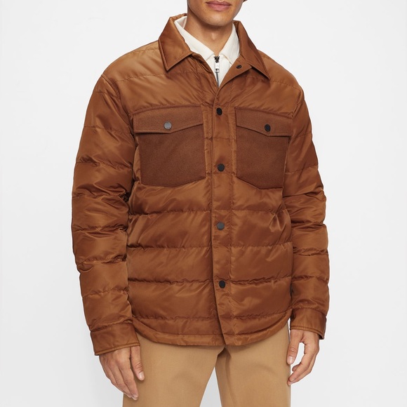 NEW Ted Baker London Velosty Quilted Puffer Jacket Color Brown Size 3XL - Picture 1 of 16